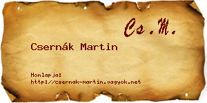 Csernák Martin névjegykártya